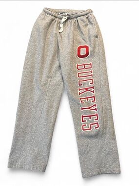 Pro Edge Gray Sweatpants with Red Buckeyes Script